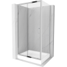 Mexen Apia posuvná sprchová kabína 100 x 80 cm, transparentná, chróm + vanička Rio - 840-100-080-01-00-4510