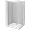 Mexen Pretoria sprchovací kút s otváracími dverami 100 x 90 cm, priehľadný, chróm + sprchová vanička Flat - 852-100-090-01-00-4?