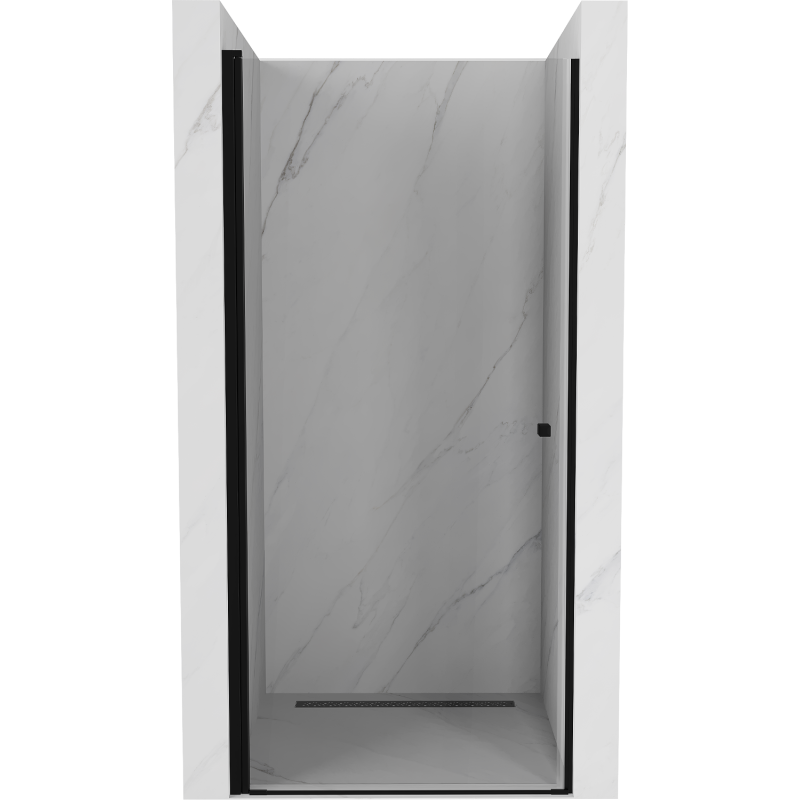 Mexen Pretoria sprchové dvere otočné 70 cm, transparentné, čierne - 852-070-000-70-00