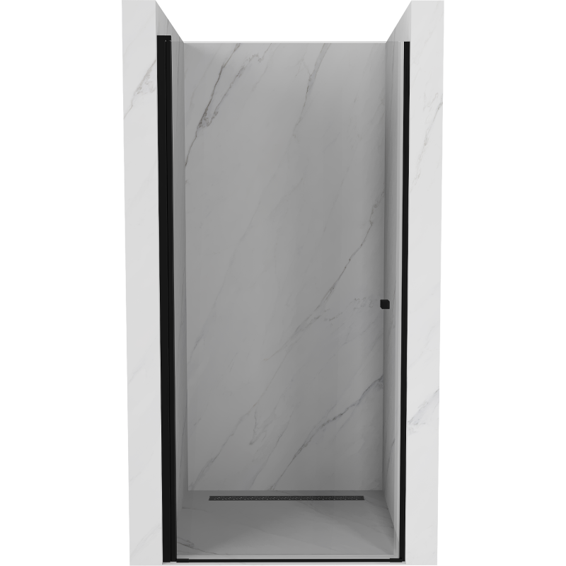 Mexen Pretoria otváracie sprchové dvere 80 cm, transparentné, čierne - 852-080-000-70-00