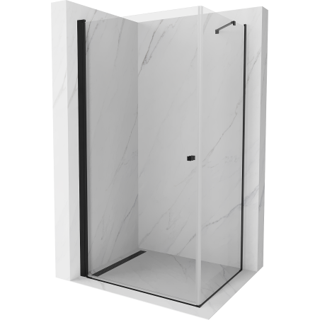 Mexen Pretoria sprchový kút sklápací 70 x 80 cm, priehľadný, čierny - 852-070-080-70-00