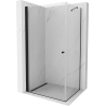 Mexen Pretoria sprchovací kút otvárací 80 x 90 cm, transparentný, čierny - 852-080-090-70-00
