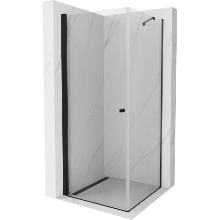 Mexen Pretoria sprchový kút otvárací 90 x 90 cm, transparentný, čierny - 852-090-090-70-00