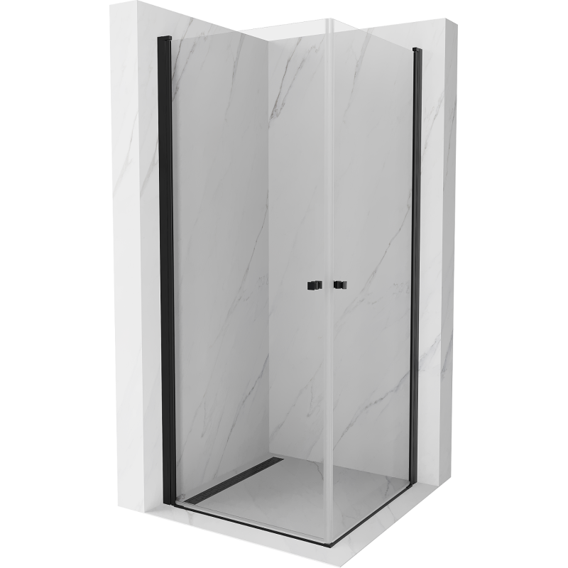 Mexen Pretoria Duo sprchovací kút 80 x 80 cm, priehľadný, čierny - 852-080-080-70-00-02