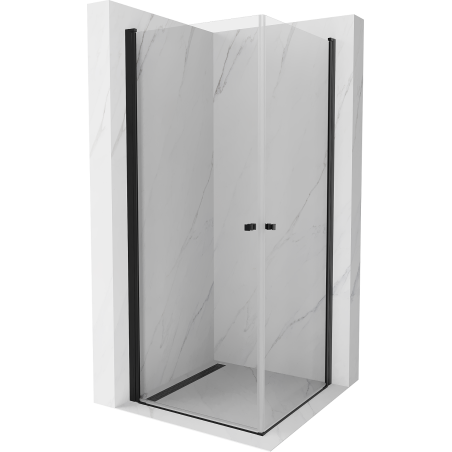 Mexen Pretoria Duo sprchovací kút 80 x 80 cm, priehľadný, čierny - 852-080-080-70-00-02