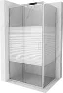 Mexen Apia sprchová kabína, posuvné dvere 135 x 90 cm, pruhy, chrómová - 840-135-090-01-20