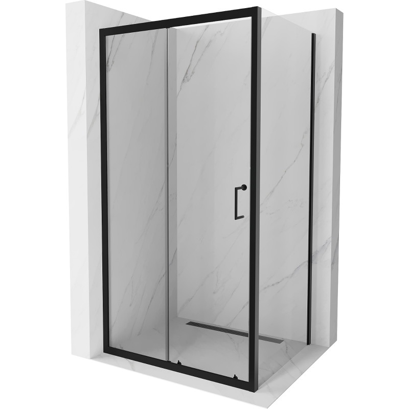 Mexen Apia posuvný sprchovací kút 135 x 90 cm, transparentný, čierny - 840-135-090-70-00