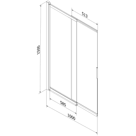 Mexen Fox sprchový panel s 2 posuvnými krídlami 100 x 150 cm, transparentný, brúsená zbraňová šedá - 891-100-002-66-00