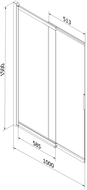 Mexen Fox sprchový panel s 2 posuvnými krídlami 100 x 150 cm, transparentný, brúsená zbraňová šedá - 891-100-002-66-00