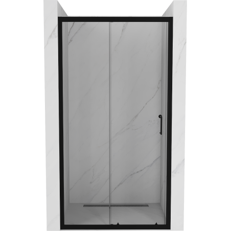 Mexen Apia posuvné sprchové dvere 135 cm, transparentné, čierne - 845-135-000-70-00