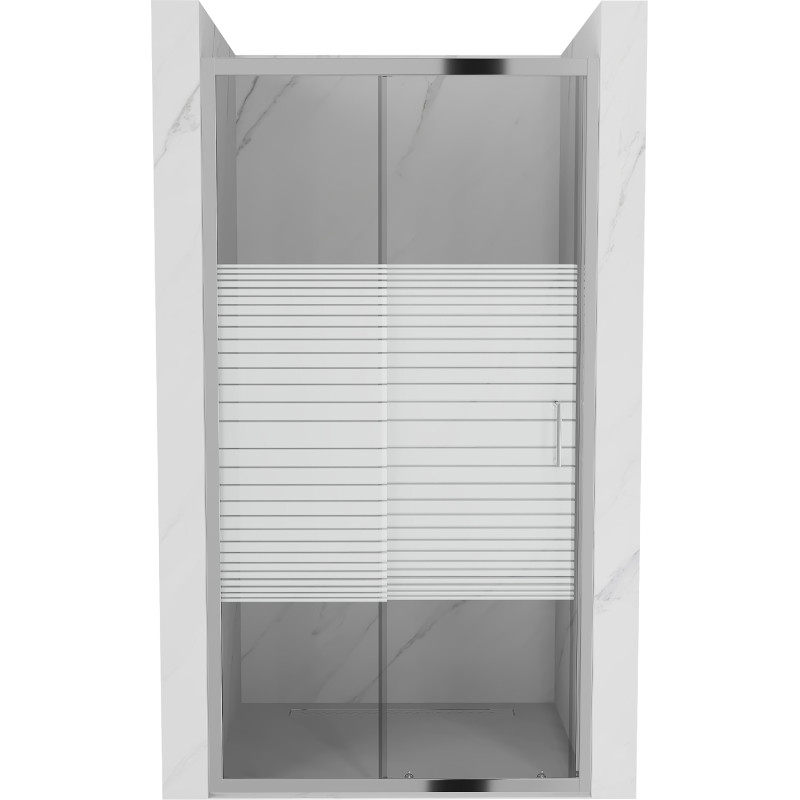 Mexen Apia posuvné sprchové dvere 150 cm, pásy, chróm - 845-150-000-01-20