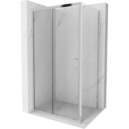 Mexen Apia sprchová kabína, posuvné dvere 110 x 80 cm, transparentnéné, chrómová - 840-110-080-01-00