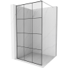 Mexen Kioto sprchová stena Walk-in 100 x 200 cm, čierna mriežka 8 mm, chróm - 800-100-101-01-77