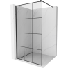 Mexen Kioto sprchová stena Walk-in 120 x 200 cm, čierna mriežka 8 mm, čierna - 800-120-101-70-77