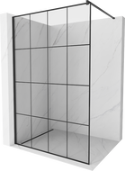 Mexen Kioto sprchová stena 140 x 200 cm, transparentnéné/čierny vzor 8 mm, čierna - 800-140-101-70-77