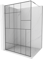 Mexen Kioto sprchová stena 70 x 200 cm, transparentnéné/čierny vzor 8 mm, chrómová - 800-070-101-01-78