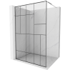 Mexen Kioto sprchová stena Walk-in 140 x 200 cm, čierny vzor 8 mm, chróm - 800-140-101-01-78