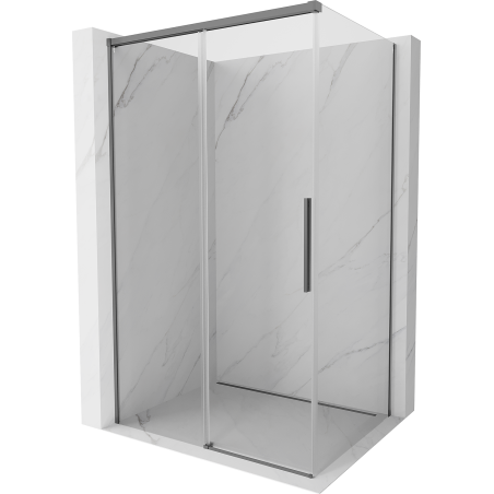 Mexen Rox posuvná sprchová kabína 155 x 100 cm, priehľadná, zbraňový kov - 8C2-155-100-95-00