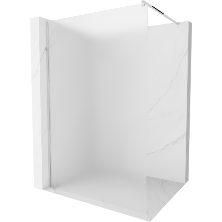 Mexen Kioto sprchová stena Walk-in 140 x 200 cm, matné sklo 8 mm, chróm - 800-140-101-01-30