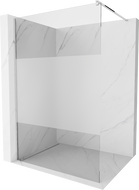 Mexen Kioto sprchová stena Walk-in 130 x 200 cm, transparentná/srieň 8 mm, chróm - 800-130-101-01-35