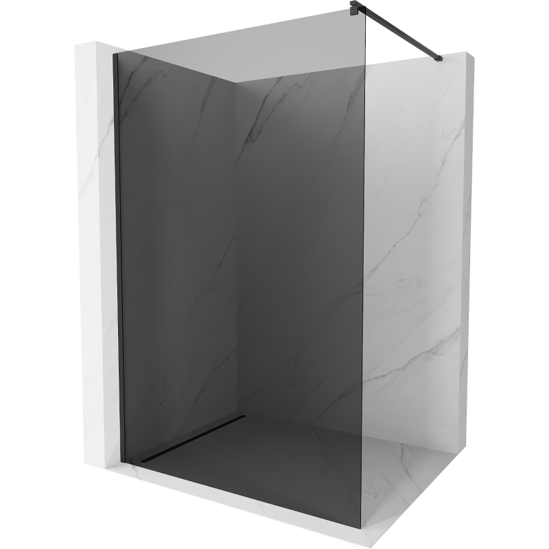 Mexen Kioto sprchová stena Walk-in 140 x 200 cm, grafit 8 mm, čierna - 800-140-101-70-40