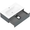 Mexen Rivel kúpeľňová skrinka 80 cm s umývadlom Vela, 1 zásuvka, ryhovaná, grafit mat/biela mat - 91A20-08023-1-BF66-W23M01