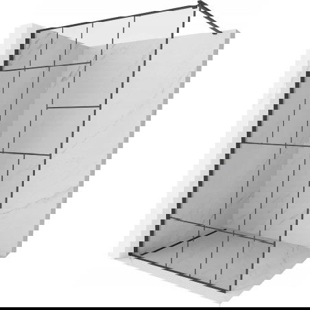 Mexen Kioto sprchová stena Walk-in 100 x 200 cm, čierny vzor 8 mm, čierna - 800-100-101-70-78