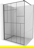 Mexen Kioto sprchová stena 110 x 200 cm, transparentnéné/čierny vzor 8 mm, čierna - 800-110-101-70-78