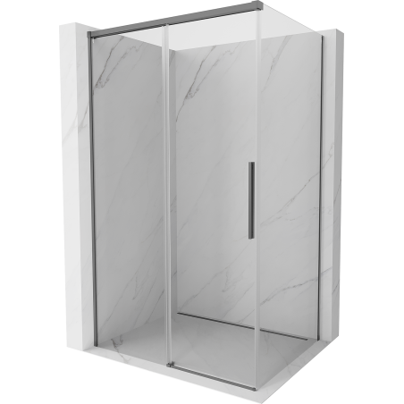 Mexen Rox sprchový kút posuvný 160 x 120 cm, transparentný, gun metal - 8C2-160-120-95-00