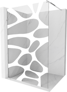 Mexen Kioto sprchová stena Walk-in 70 x 200 cm, biela vlna 8 mm, chrómová - 800-070-101-01-97