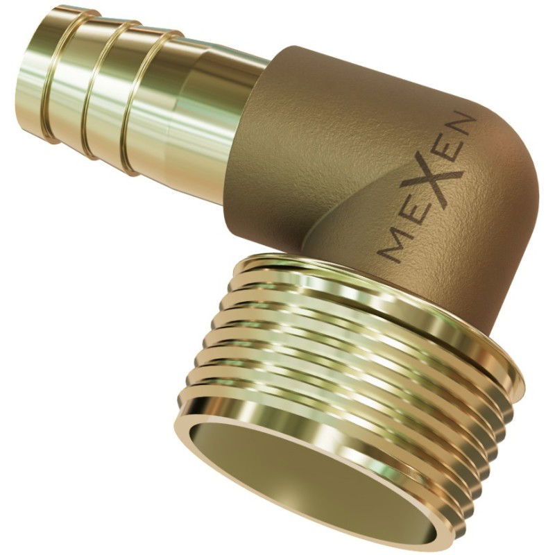 Mexen BRASS mosadzná spojka na hadicu koleno 1/2 GZ x 10 mm - W97423-1210