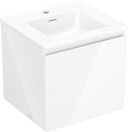 Mexen Orio kúpeľňová skrinka 50 cm s umývadlom Otis, 1 zásuvka, biela lesk - 91A10-05047-1-BF00-W18M00