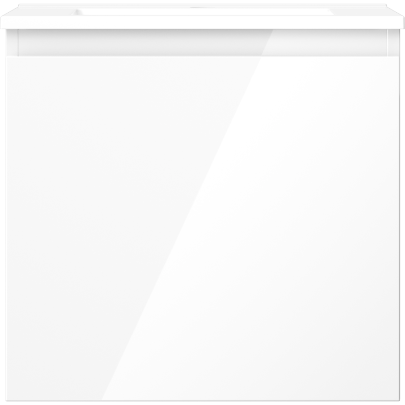 Mexen Orio kúpeľňová skrinka 50 cm s umývadlom Otis, 1 zásuvka, biela lesk - 91A10-05047-1-BF00-W18M00