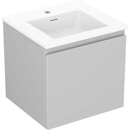 Mexen Orio kúpeľňová skrinka 50 cm s umývadlom Otis, 1 zásuvka, sivá mat/biela mat - 91A10-05047-1-BF62-W18M01