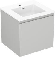 Mexen Orio kúpeľňová skrinka 50 cm s umývadlom Otis, 1 zásuvka, sivá matná/biela matná - 91A10-05047-1-BF62-W18M01
