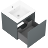 Mexen Orio kúpeľňová skrinka 50 cm s umývadlom Otis, 1 zásuvka, grafit mat/biela mat - 91A10-05047-1-BF66-W18M01