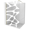 Mexen Kioto sprchová zástená Walk-in 100 x 200 cm, biela vlna 8 mm, zlatá - 800-100-101-50-97