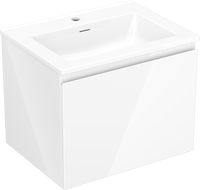 Mexen Orio kúpeľňová skrinka 60 cm s umývadlom Otis, 1 zásuvka, biela lesk - 91A10-06047-1-BF00-W18M00