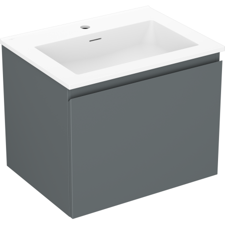 Mexen Orio kúpeľňová skrinka 60 cm s umývadlom Otis, 1 zásuvka, grafit mat/biela mat - 91A10-06047-1-BF66-W18M01