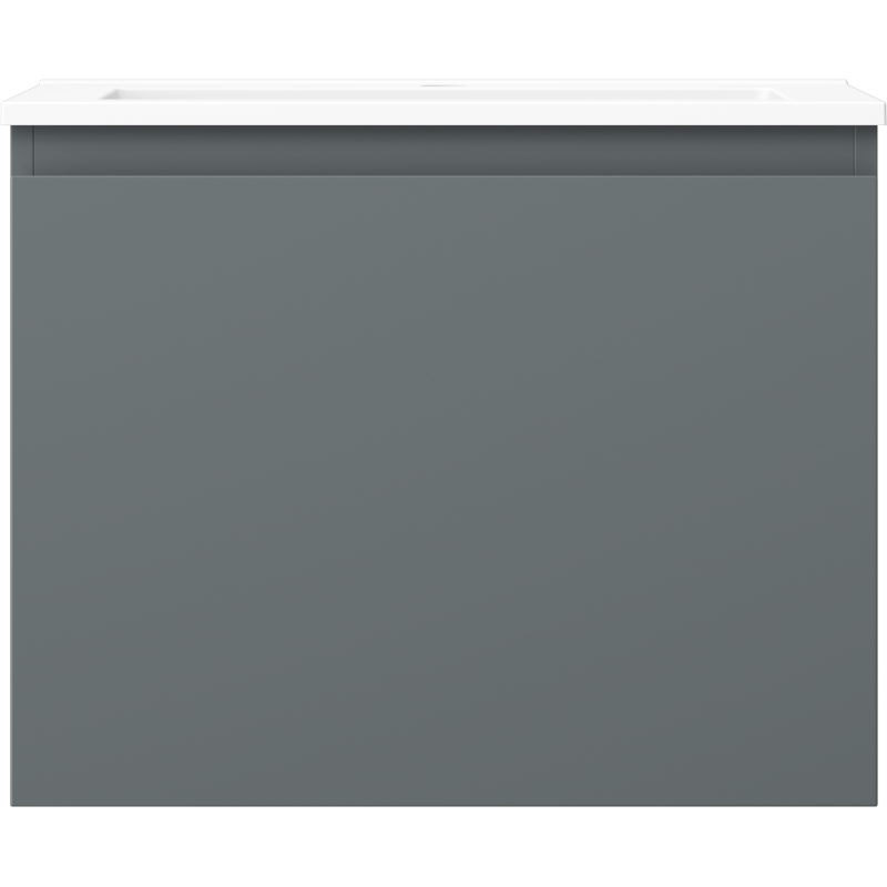 Mexen Orio kúpeľňová skrinka 60 cm s umývadlom Otis, 1 zásuvka, grafit mat/biela mat - 91A10-06047-1-BF66-W18M01