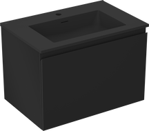 Mexen Orio kúpeľňová skrinka 70 cm s umývadlom Otis, 1 zásuvka, čierna matná - 91A10-07047-1-BF71-W18M71