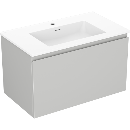 Mexen Orio kúpeľňová skrinka 80 cm s umývadlom Otis, 1 zásuvka, šedá matná/biela matná - 91A10-08047-1-BF62-W18M01