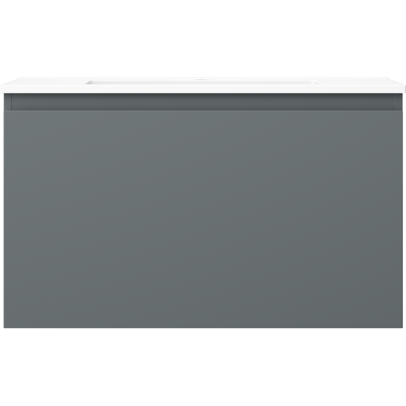 Mexen Orio kúpeľňová skrinka 80 cm s umývadlom Otis, 1 zásuvka, grafit mat/biela mat - 91A10-08047-1-BF66-W18M01