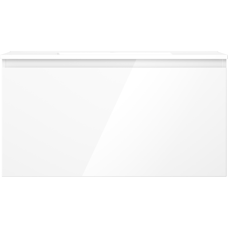 Mexen Orio kúpeľňová skrinka 90 cm s umývadlom Otis, 1 zásuvka, biely lesk - 91A10-09047-1-BF00-W18M00