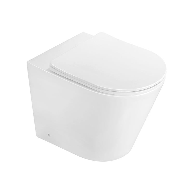 Mexen Rico stojaca wc misa Rimless s pomaly zatvárajúcim sa slim sedátkom, duroplast, biely lesk - 32724000