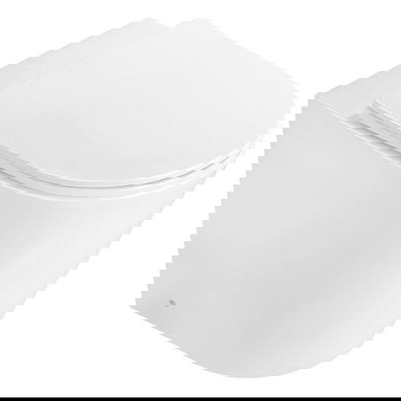 Mexen Rico stojaca wc misa Rimless s pomaly zatvárajúcim sa slim sedátkom, duroplast, biely lesk - 32724000