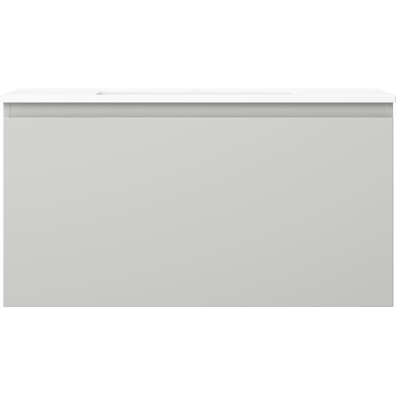 Mexen Orio kúpeľňová skrinka 90 cm s umývadlom Otis, 1 zásuvka, sivá matná/biela matná - 91A10-09047-1-BF62-W18M01
