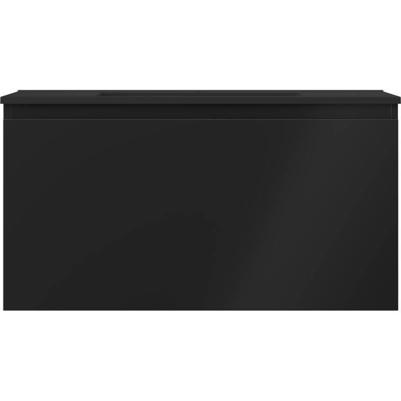 Mexen Orio kúpeľňová skrinka 90 cm s umývadlom Otis, 1 zásuvka, čierna matná - 91A10-09047-1-BF71-W18M71