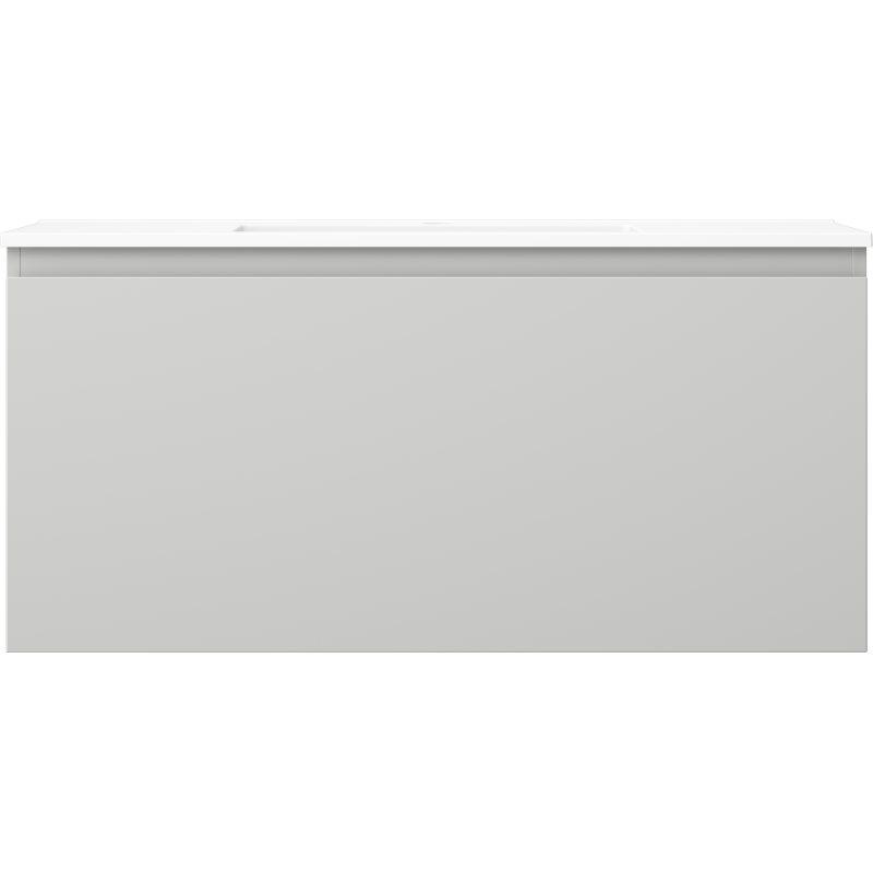 Mexen Orio kúpeľňová skrinka 100 cm s umývadlom Otis, 1 zásuvka, sivá matná/biela matná - 91A10-10047-1-BF62-W18M01