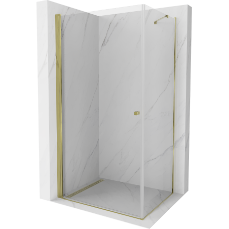 Mexen Pretoria sprchový kút 70 x 90 cm, transparentný, zlatý - 852-070-090-50-00